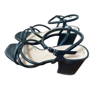 Black Strappy Block Heel Sandals - Womens Size 9 - Francesca's - Great Condition